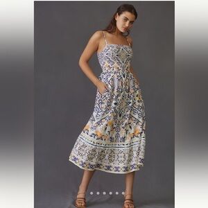 NWT Anthropologie Let Me Be Boho Midi Dress